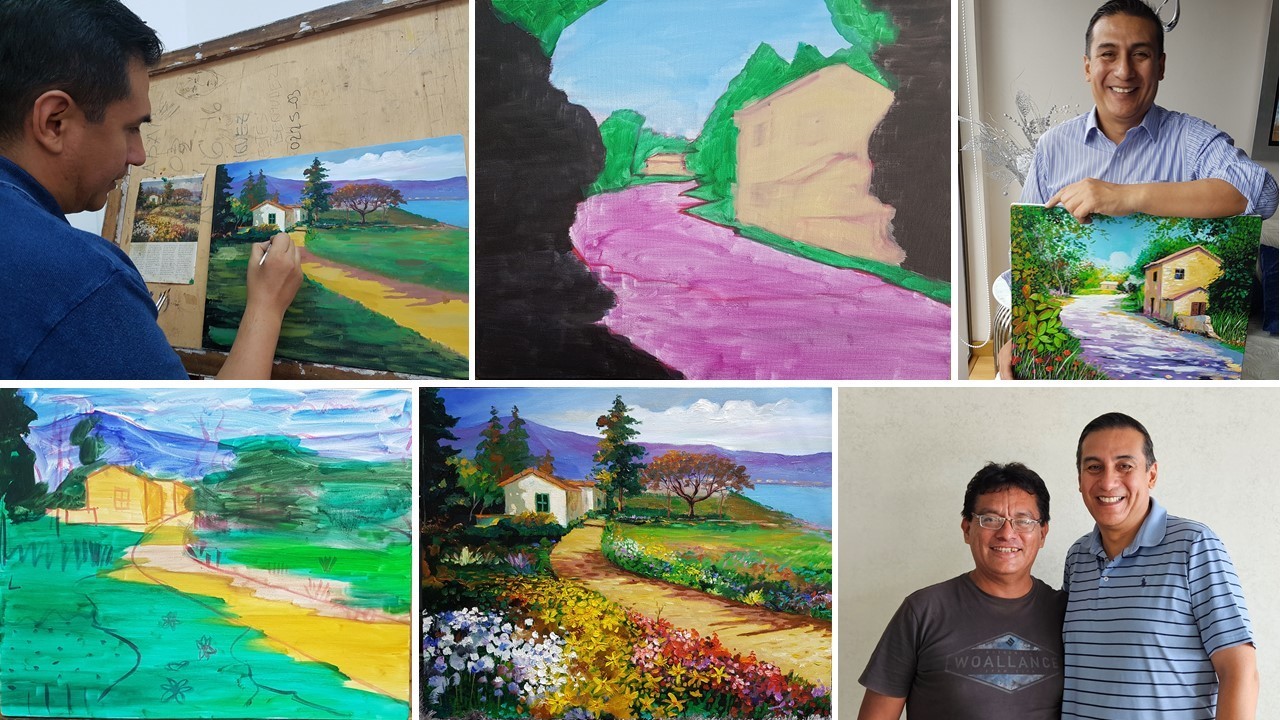 John-pintura al oleo con walter giraldo